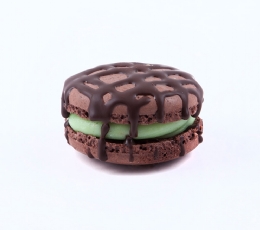 cupcake mint chocolate macaron